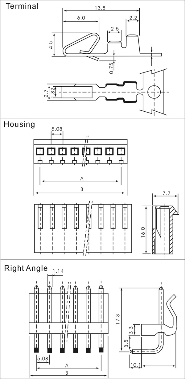 电子部产品---接插件系列--P.C.B CONNECTORS--DS1074